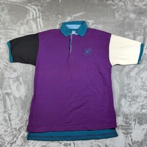 Vintage Macs Portland Brewing Rugby Shirt Mens Large Colorblock 90s Polo Dehen